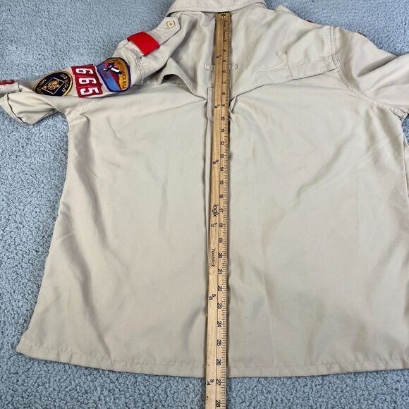 Boy Scouts Shirt Boy Large Micro Fiber Uniform Shirt BSA Polyester Calif Patches - Picture 12 of 13